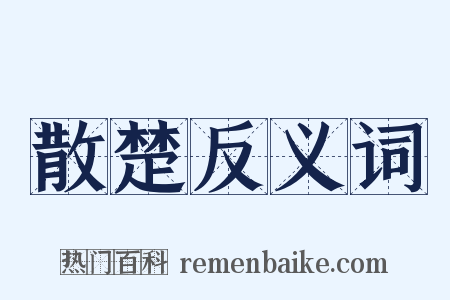 散楚反义词是什么意思的图片
